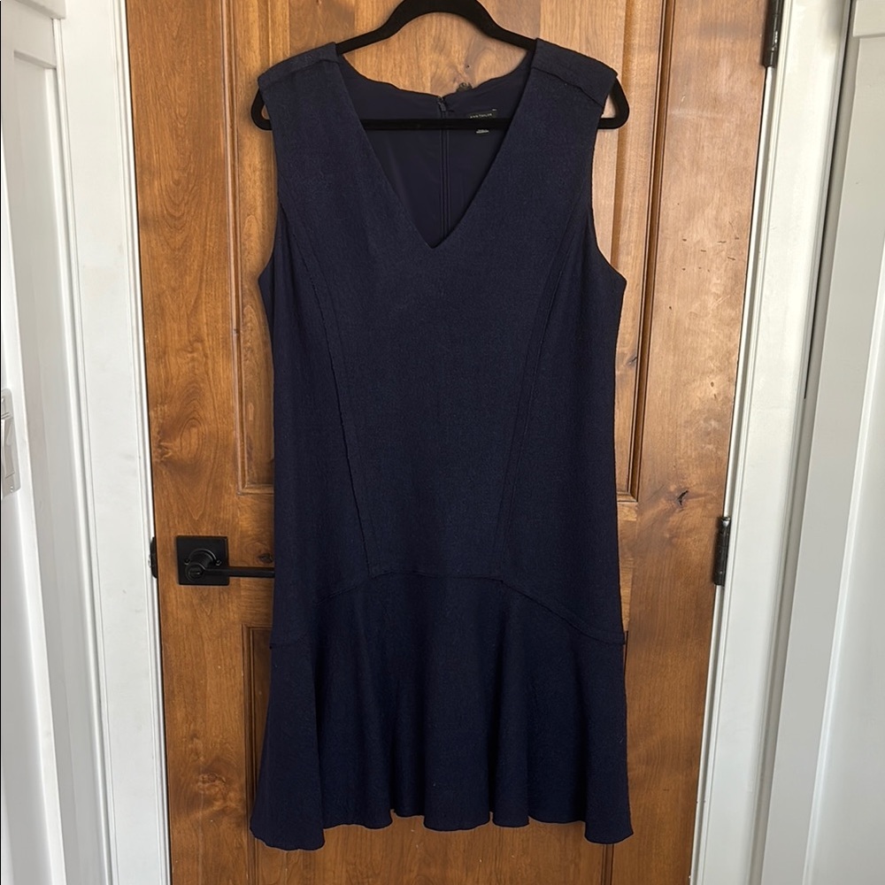 Ann Taylor wool dress navy